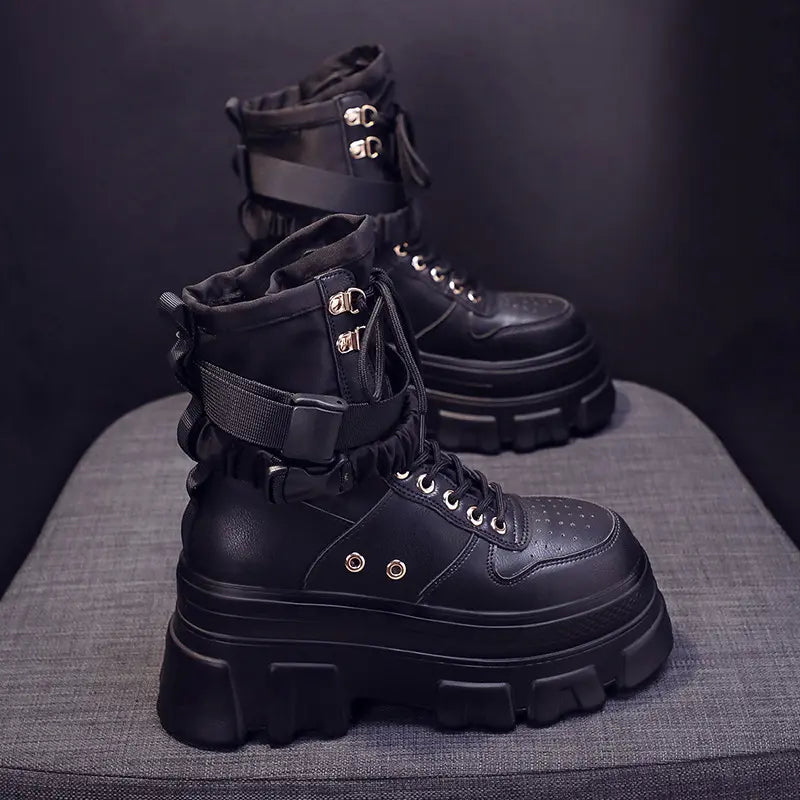 LuxeLace Combat Boots