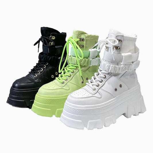 LuxeLace Combat Boots